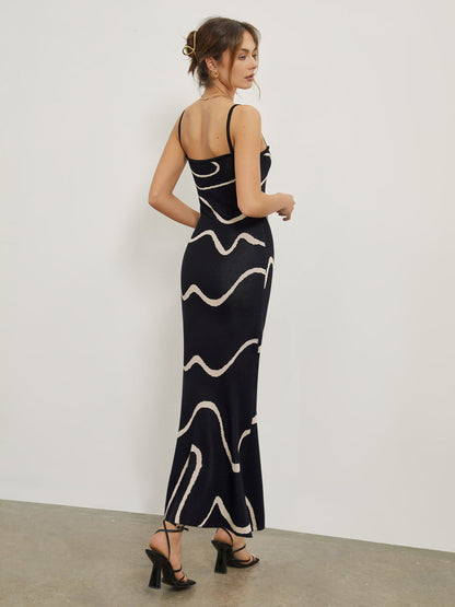 Lavore | Midnight Waves Midi Dress