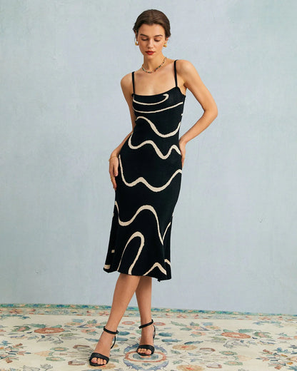 Lavore | Midnight Waves Midi Dress